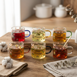 Glass Mug Set - 6 Pcs